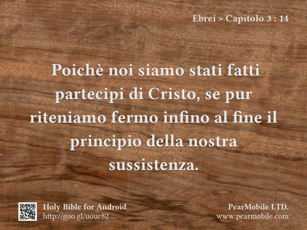 Ebrei, Capitolo 3:14